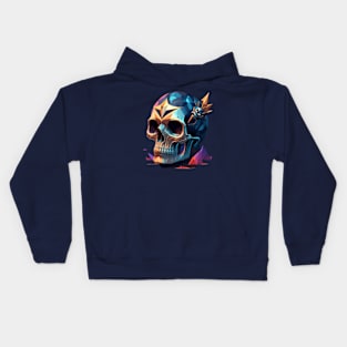 multi color skeleton Kids Hoodie